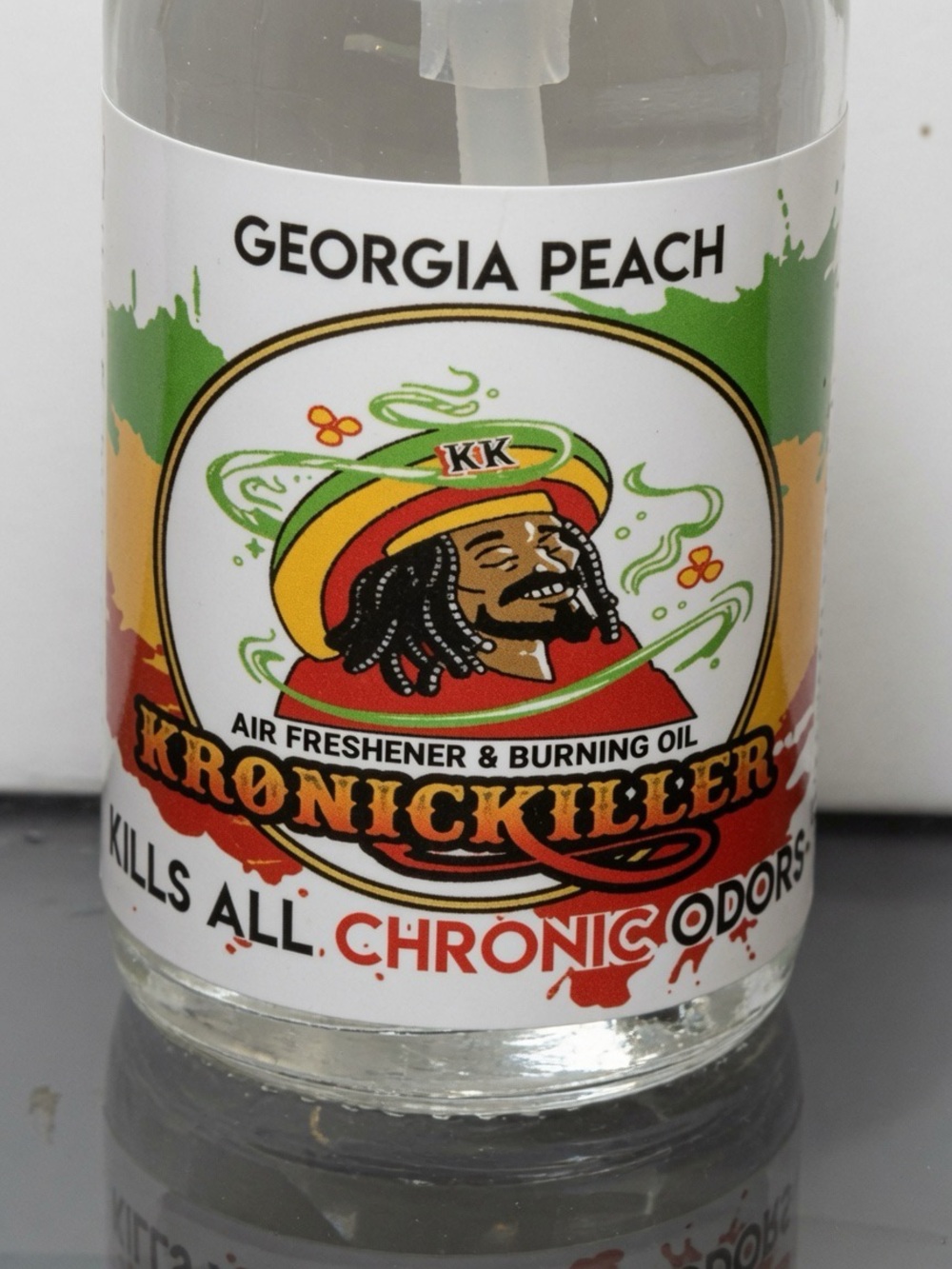 Georgia Peach Home or Car Air Freshener  Oil - Green/Red/Yellow